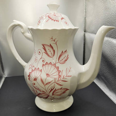 Legato (Red On White) Coffee Pot & Lid