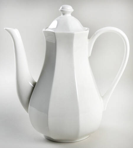 Liberty White Coffee Pot & Lid