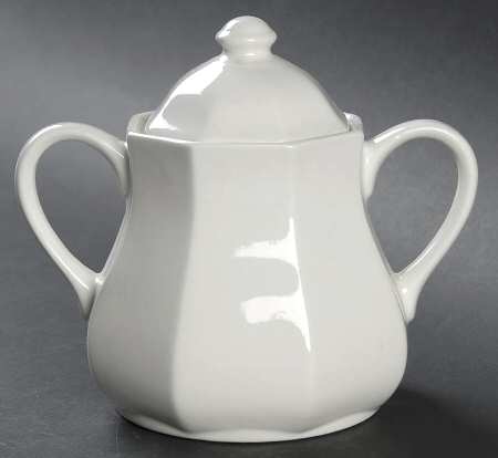Liberty White Sugar Bowl & Lid
