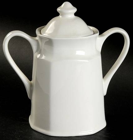 Liberty White Sugar Bowl & Lid