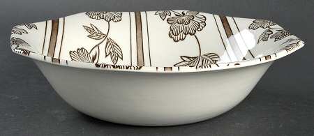Lotus Brown 8" Round Vegetable Bowl