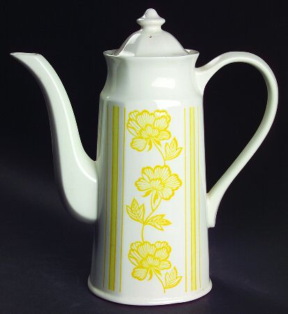 Lotus Yellow Coffee Pot & Lid