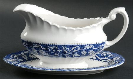 Lucerne Blue Gravy Boat & Underplate
