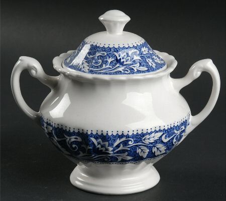 Lucerne Blue Sugar Bowl & Lid