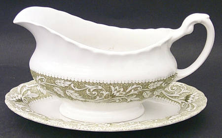 Lucerne Green Gravy Boat & Underplate