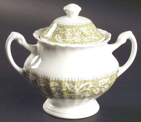 Lucerne Green Sugar Bowl & Lid