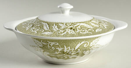 Lucerne Green Round Covered Vegetable