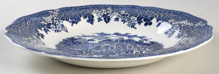 Merrie England Blue Large Rim Soup Bowl