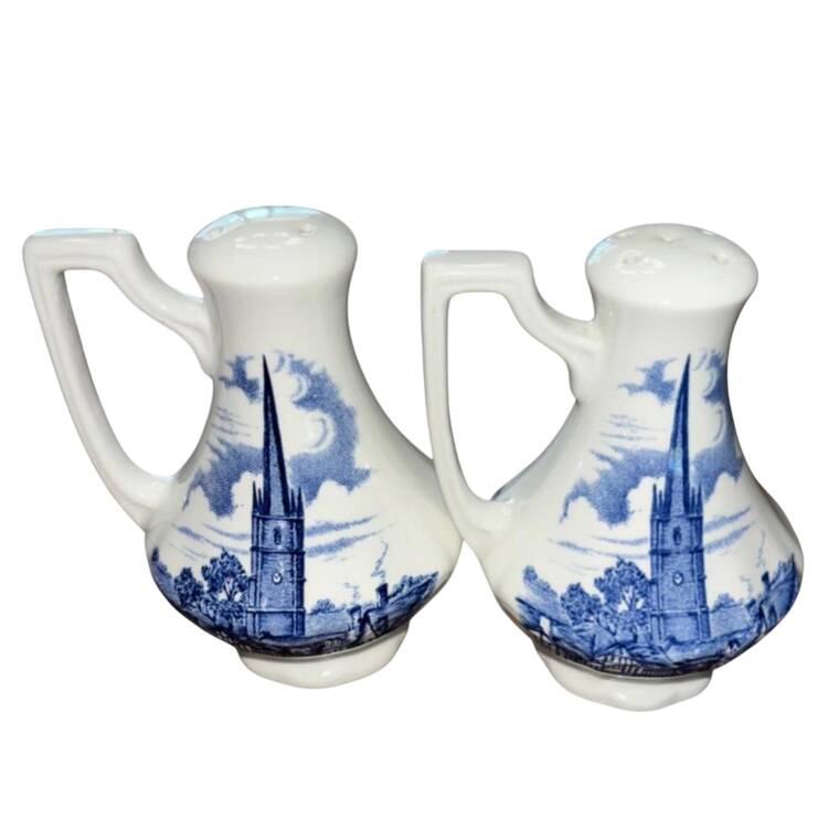 Merrie England Blue Salt & Pepper Set