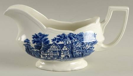 Merrie England Blue Gravy Boat