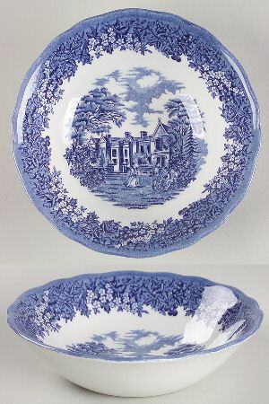 Merrie England Blue Coupe Cereal Bowl