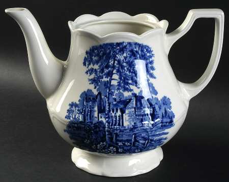 Merrie England Blue Teapot No Lid