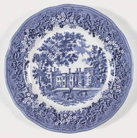 Merrie England Blue Dessert/Pie Plate