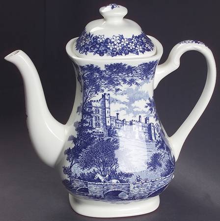 Merrie England Blue Coffee Pot & Lid