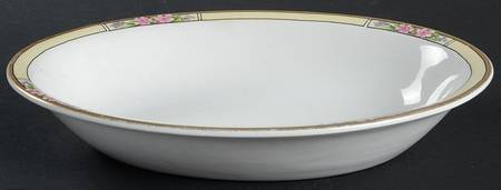 Nebraska Cream 10" Oval Vegetable Bowl