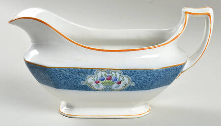 Newark (Blue On White) Gravy Boat