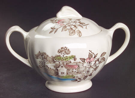 OLDE AVON DALE (MULTICOLOR, NO YELLOW) Sugar Bowl & Lid