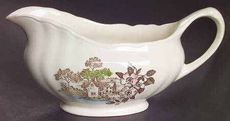 OLDE AVON DALE (MULTICOLOR, NO YELLOW) Gravy Boat