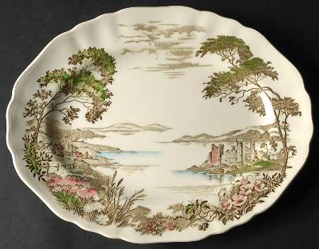 OLDE AVON DALE (MULTICOLOR, NO YELLOW) 12" Oval Serving Platter