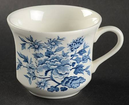 Old Pekin Blue Flat Cup