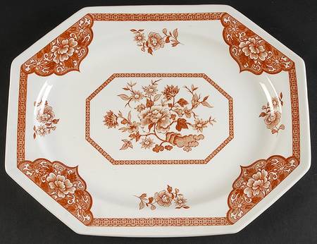Old Pekin Brown 12" Oval Serving Platter