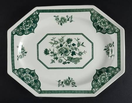 Old Pekin Green 12" Oval Serving Platter