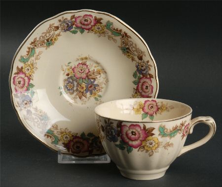 Pilgrim (Sunshine) Flat Cup & Saucer Set