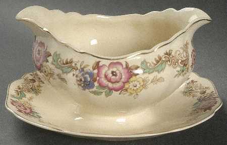 Pilgrim (Sunshine) Gravy Boat with Attached Underplate
