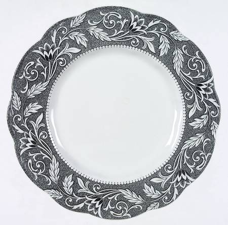 Renaissance Black White Dinner Plate