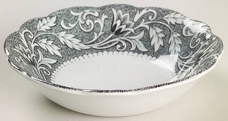 Renaissance Black White Fruit/Dessert (Sauce) Bowl