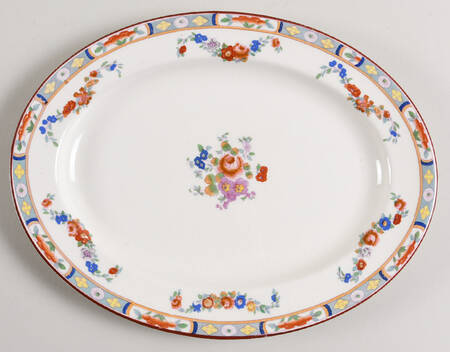 Richmond (White Background) 10" Oval Serving Platter