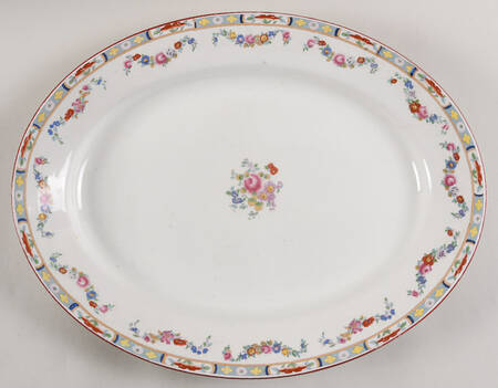 Richmond (White Background) 15" Oval Serving Platter