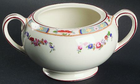 Richmond (White Background) Sugar Bowl No Lid