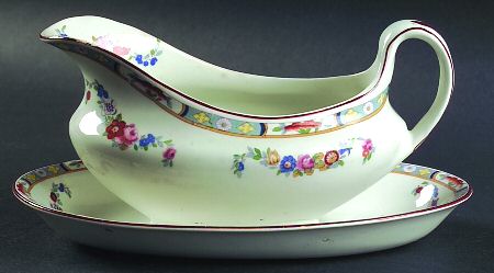 Richmond (White Background) Gravy Boat & Underplate/Relish