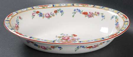 Richmond (White Background) 9" Oval Vegetable Bowl