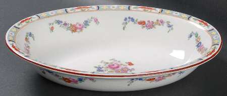Richmond (White Background) 10" Oval Vegetable Bowl
