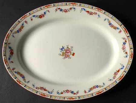 Richmond (White Background) 16" Oval Serving Platter