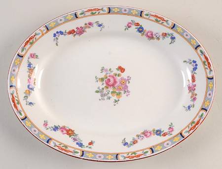 Richmond (White Background) 10" Oval Serving Platter