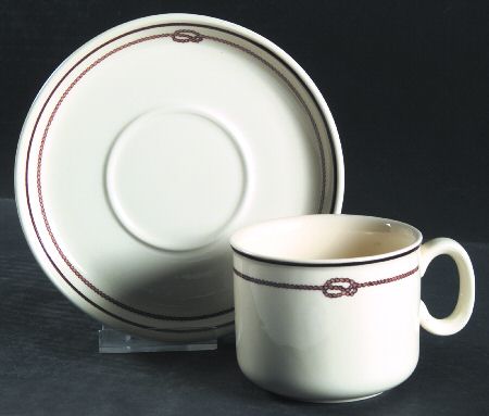 Rodeo Flat Cup & Saucer Set by J & G Meakin