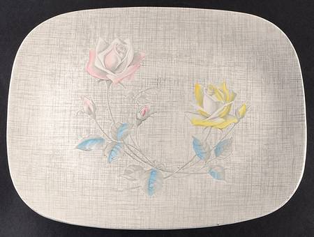 Rose Duet 11" Oval Serving Platter