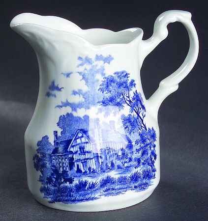 Romantic England Blue (Round Backstamp) Creamer