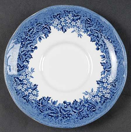 Romantic England Blue (Round Backstamp) Saucer