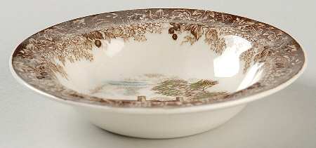 Romantic England Brown Multicolor Fruit/Dessert (Sauce) Bowl