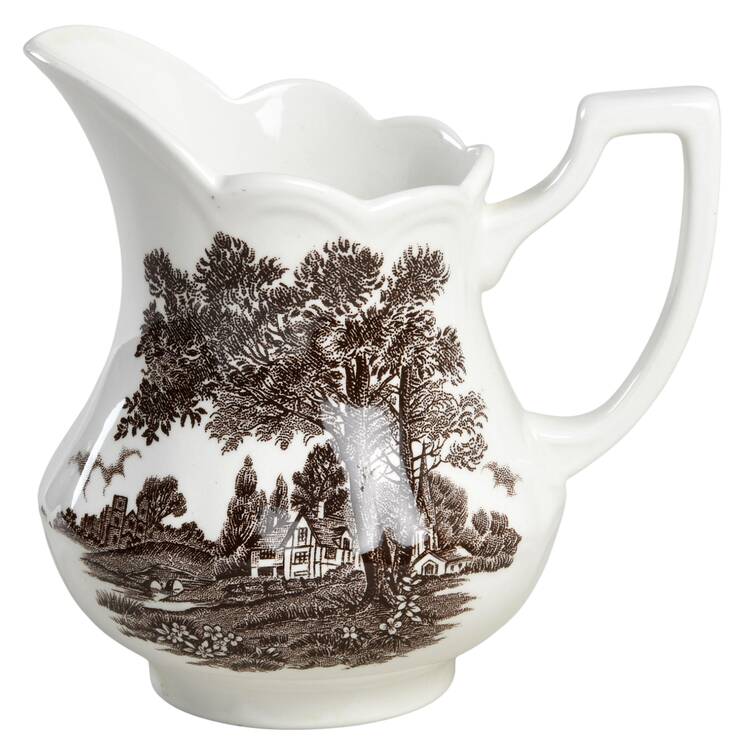 Romantic England Brown (Newer, White) Creamer