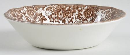 Romantic England Brown (Newer, White) Fruit/Dessert (Sauce) Bowl