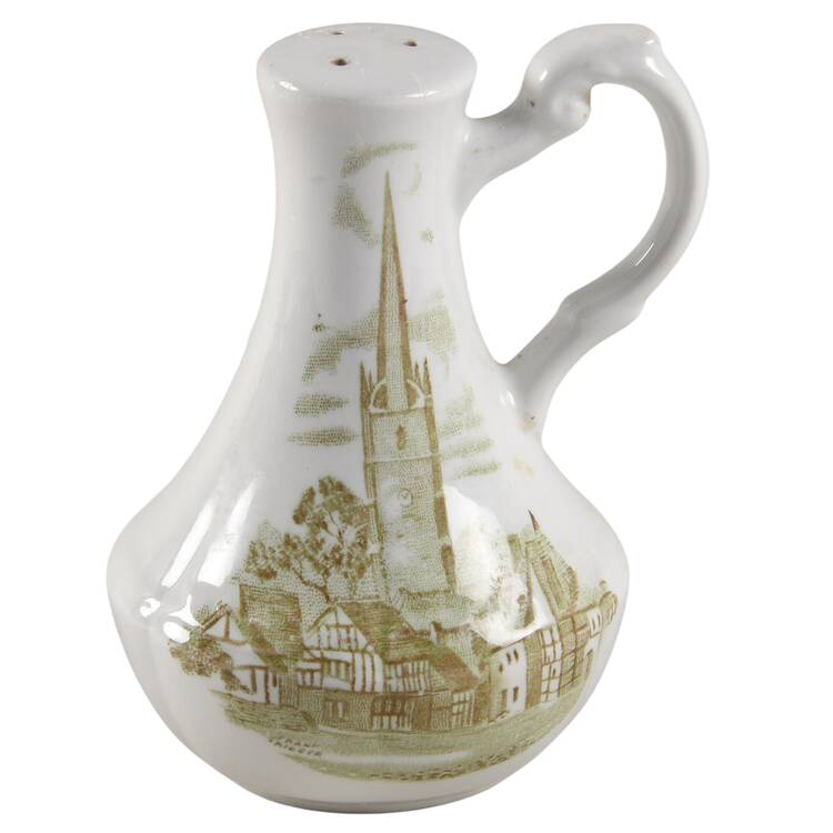 Romantic England Green Salt Shaker by J & G Meakin