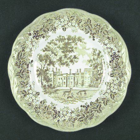 Romantic England Green Dessert/Pie Plate by J & G Meakin