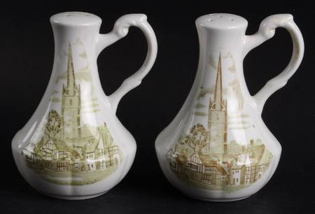Romantic England Green Salt & Pepper Set