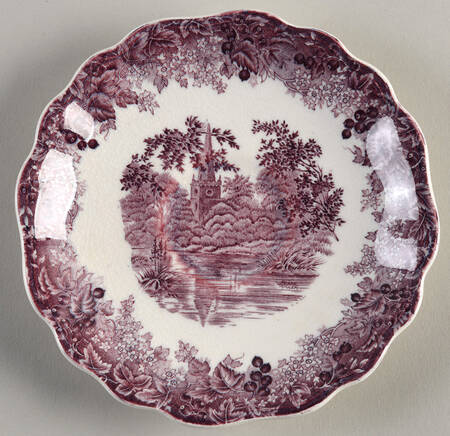 Romantic England Purple Saucer for Flat Cup