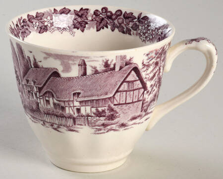 Romantic England Purple Flat Cup